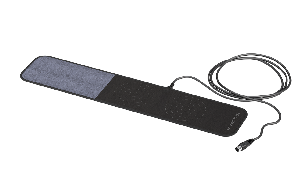 Heating pad with dual heat zones and a detachable cord.